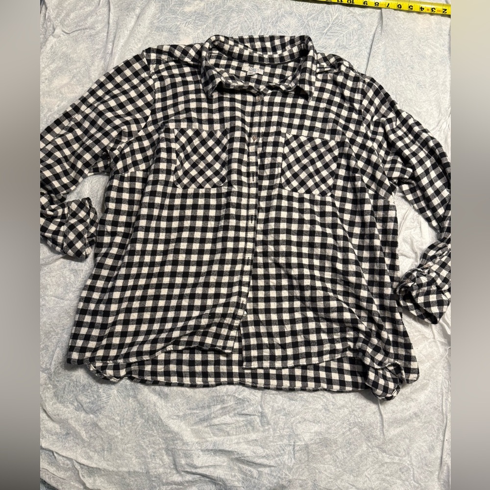 Croft & Barrow Gingham Checkered Button Down Shirt